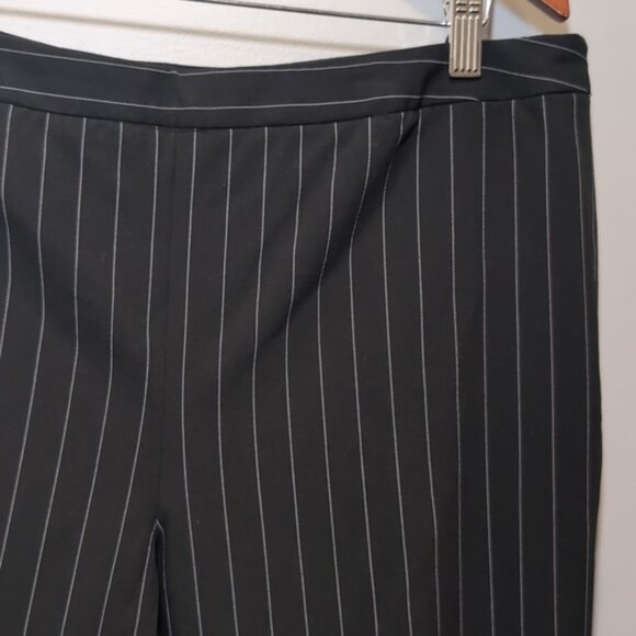 Peter Nygard Petites Cropped Pinstriped Pants Trousers Suiting Office 14P - Picture 3 of 11